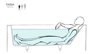 Ванна из искусственного камня Salini Fabia S-Sense 102611GRF 170x75см RAL полностью